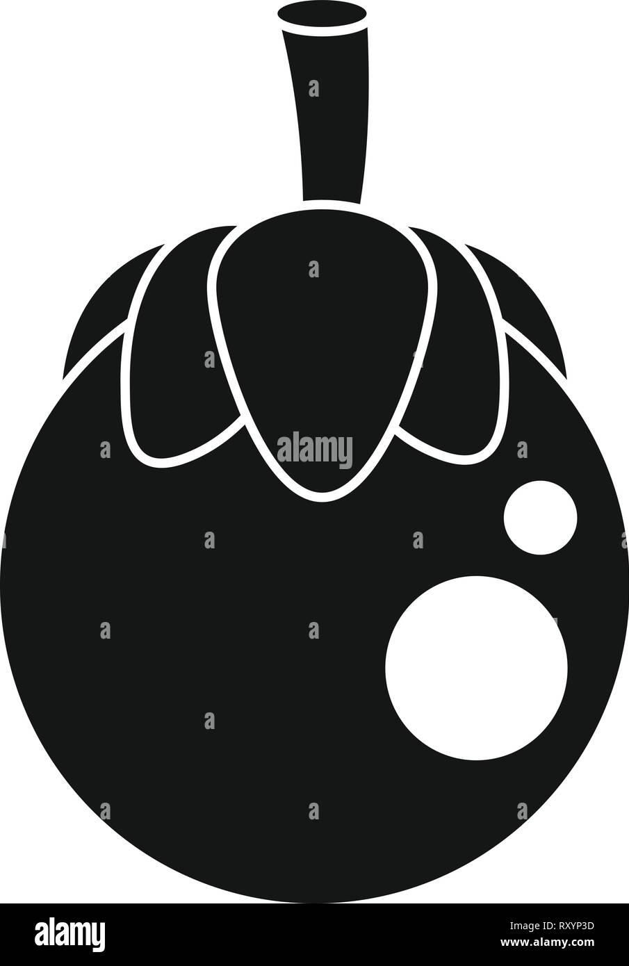 Mangosteen icon. Simple illustration of mangosteen vector icon for web ...