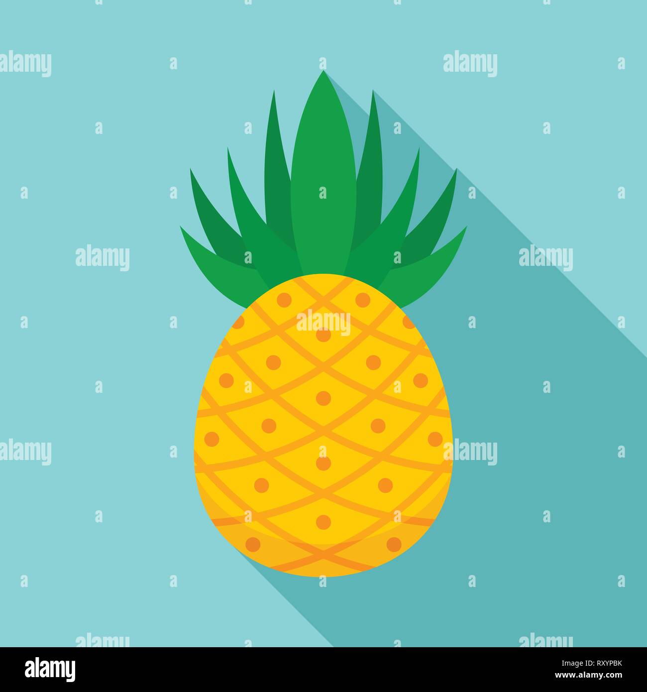 Eco pineapple icon. Flat illustration of eco pineapple vector icon for ...