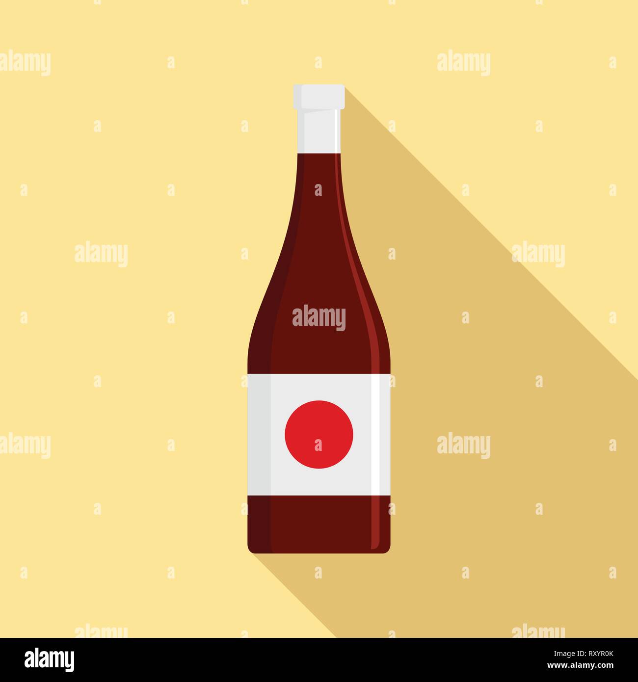 Soy sauce bottle icon. Flat illustration of soy sauce bottle vector