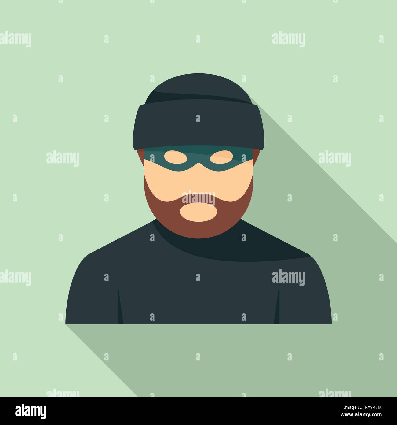 Criminal man icon. Flat illustration of criminal man vector icon for web design Stock Vector