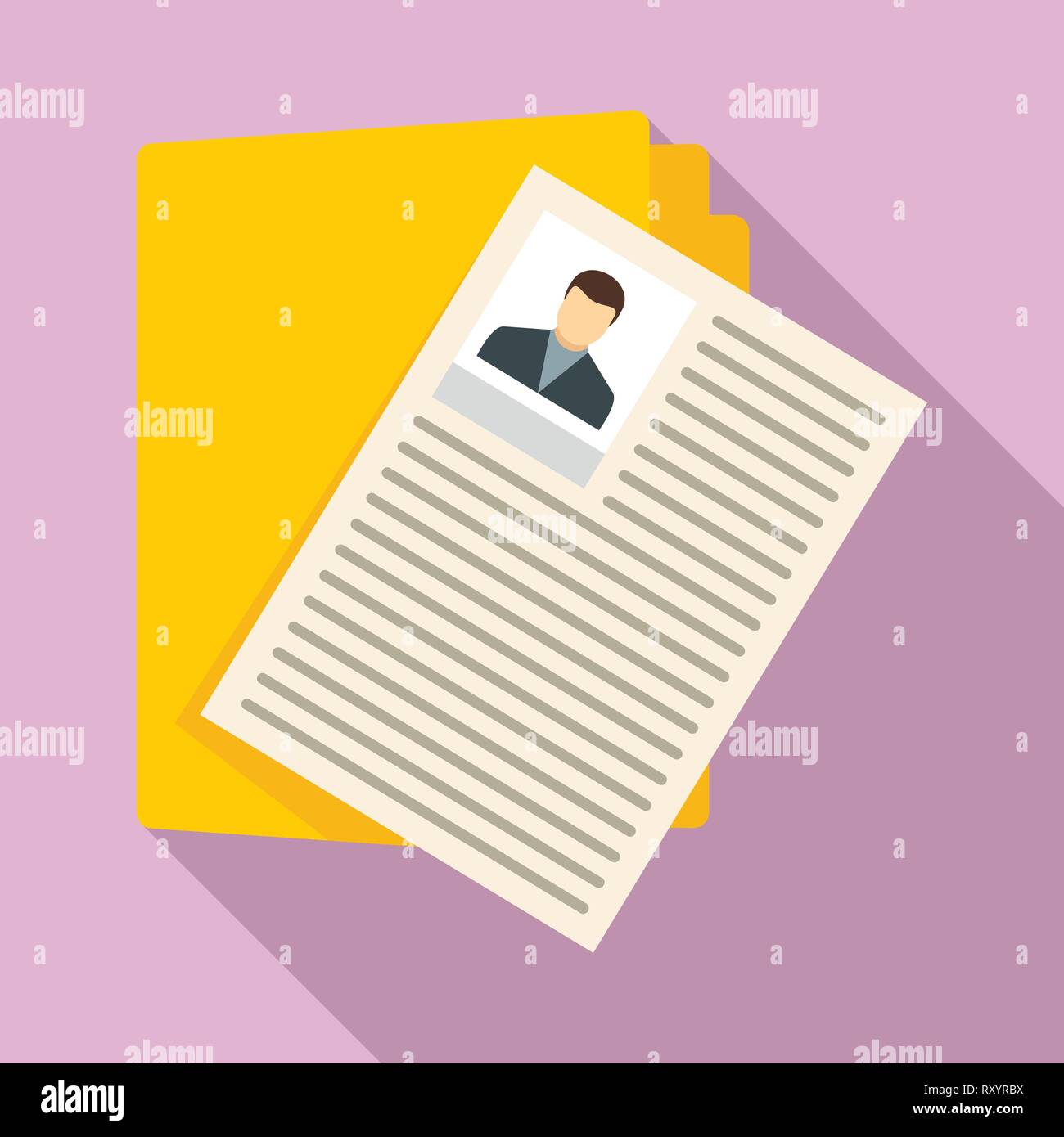 Criminal man folder icon. Flat illustration of criminal man folder ...
