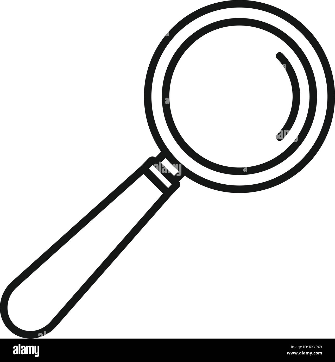 Lab magnify glass icon. Outline lab magnify glass vector icon for web