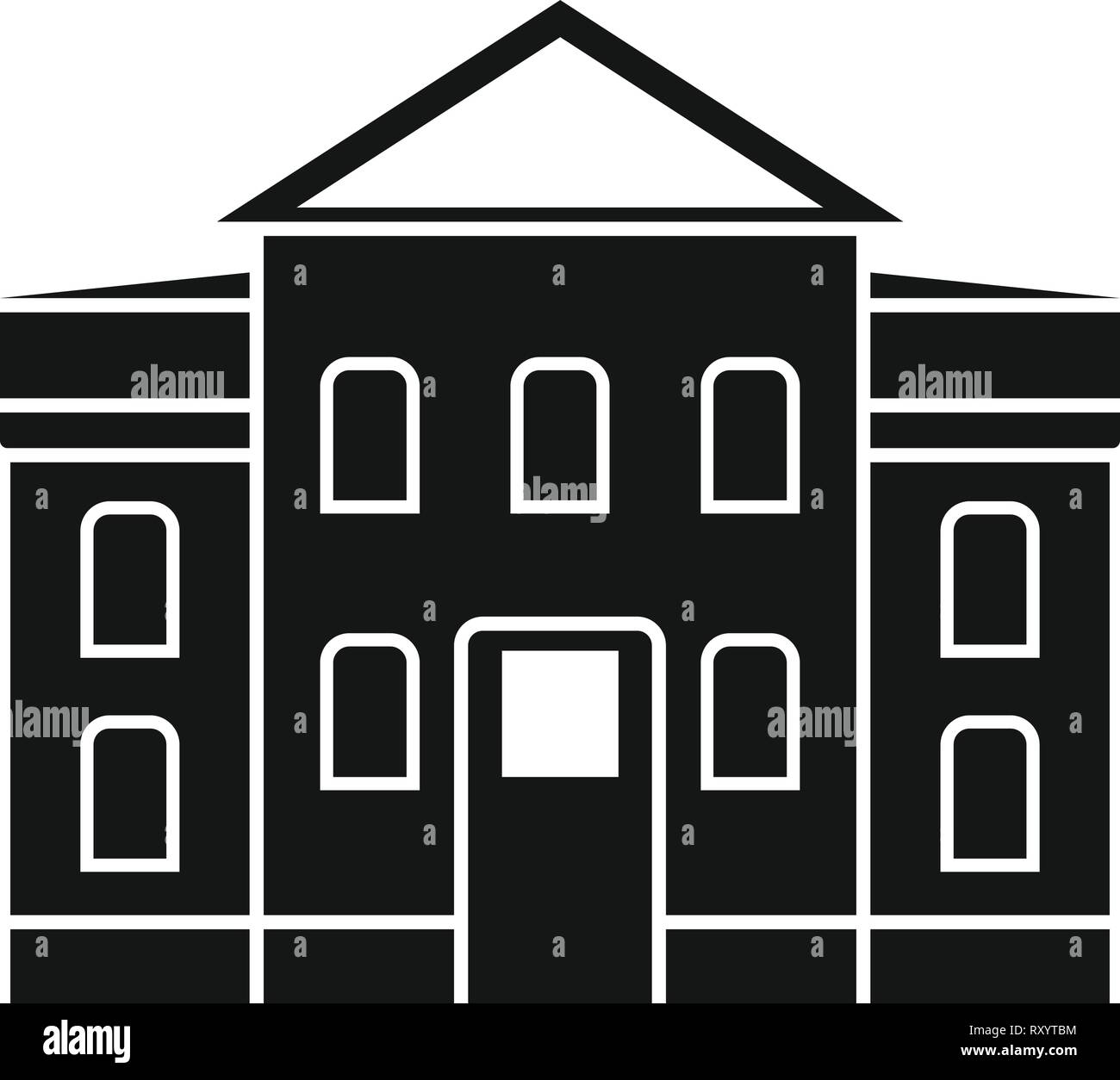 Street courthouse icon. Simple illustration of street courthouse vector ...