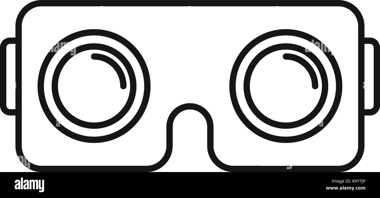 Vr helmet icon. Outline vr helmet vector icon for web design isolated ...