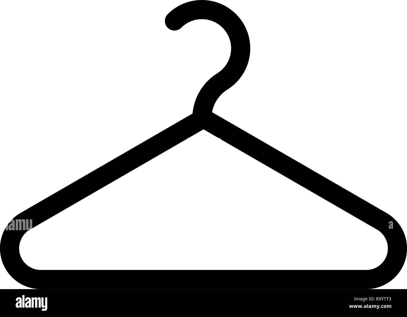 Hanger Clothes hanger icon black color vector illustration flat style simple image Stock Vector