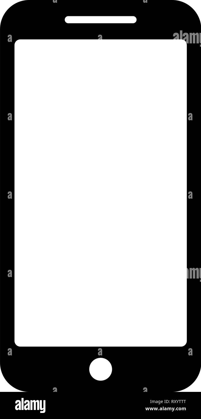 Smartphone icon black color vector illustration flat style simple image ...