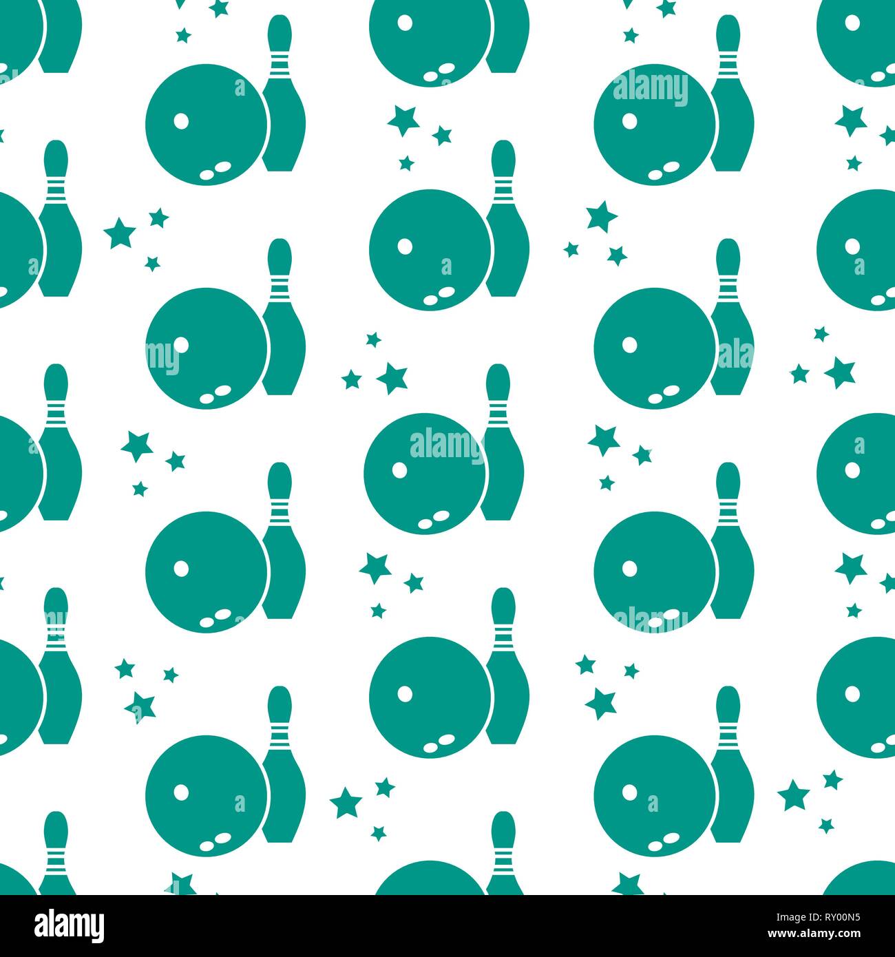 Competitive Bowling Patterns Seamless pattern with bowling pins and bowls. Sports theme. Games ...