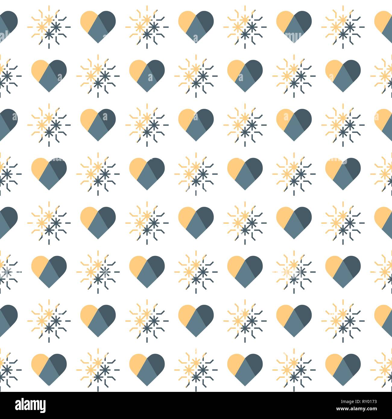 Cute seamless pattern with hearts. Happy Valentine's Day. Romantic ...