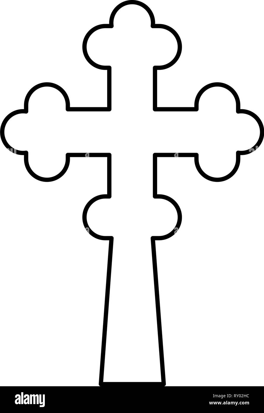 Cross trefoil shamrock on church cupola domical with cut Cross monogram