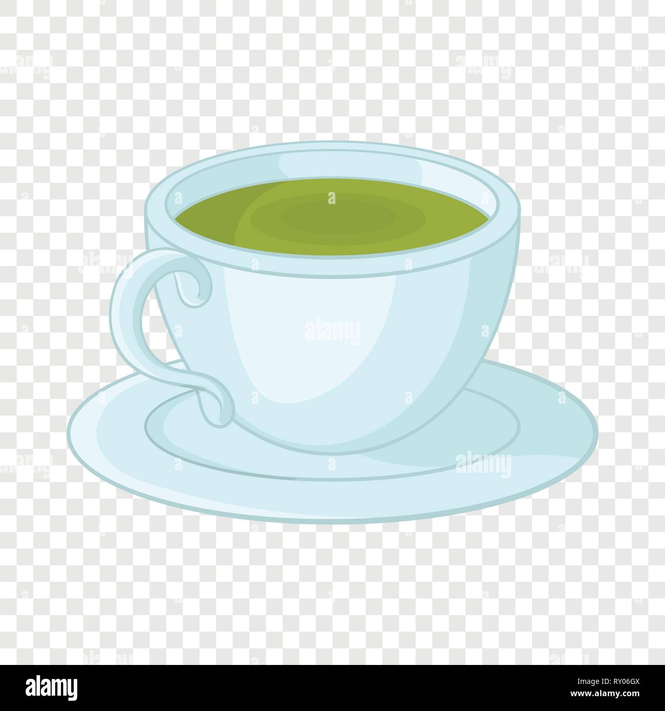 A cup of tea icon in cartoon style Stock Vector