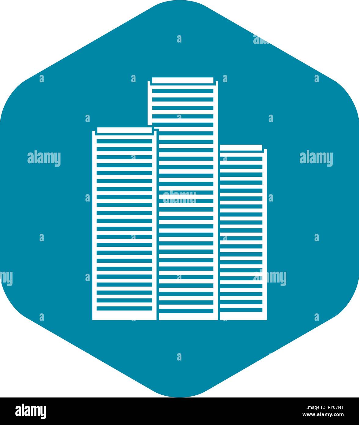 Skyscrapers in Singapore icon, simple style Stock Vector Image & Art ...