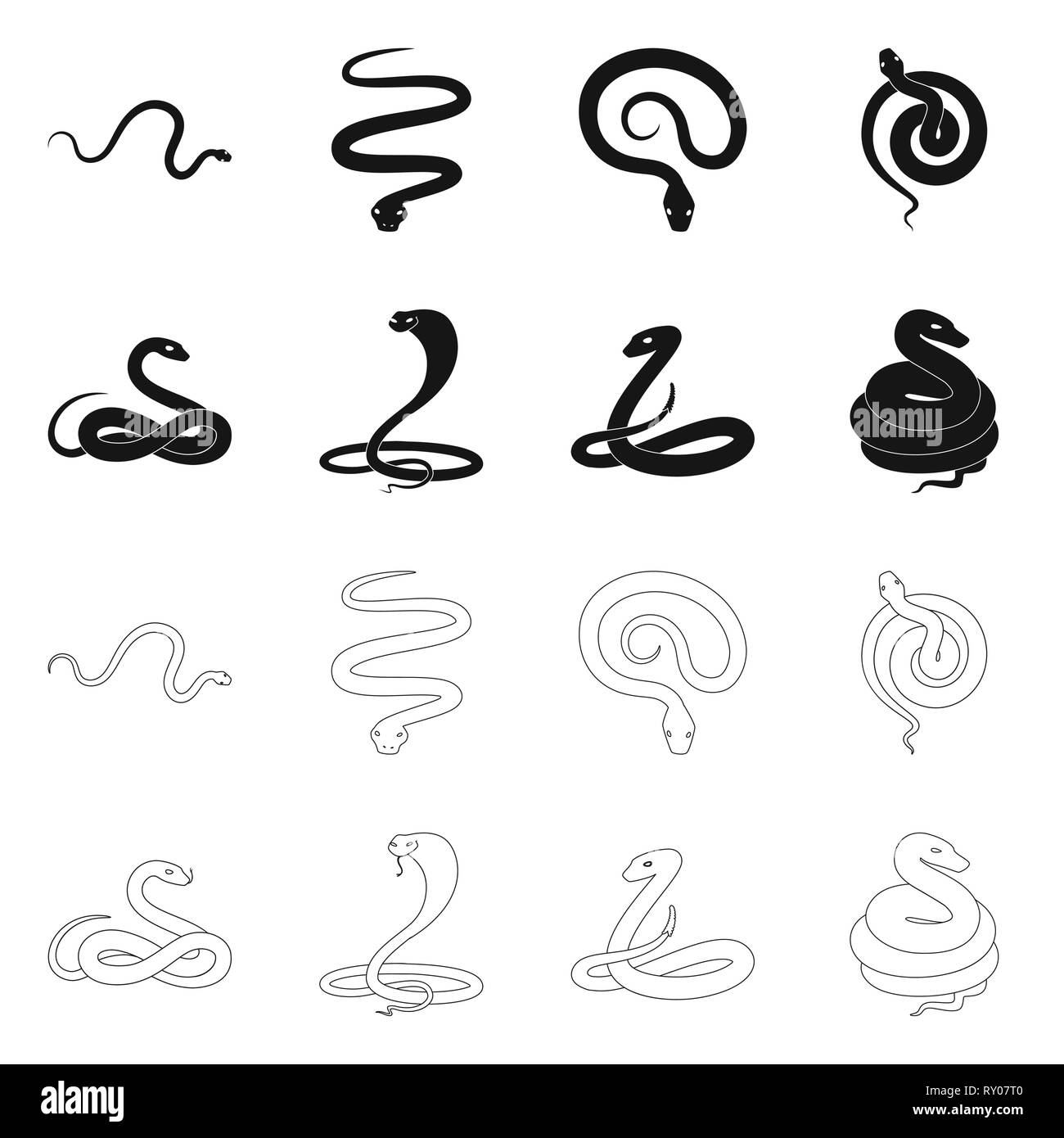 Coral snake tongue Stock Vector Images - Alamy