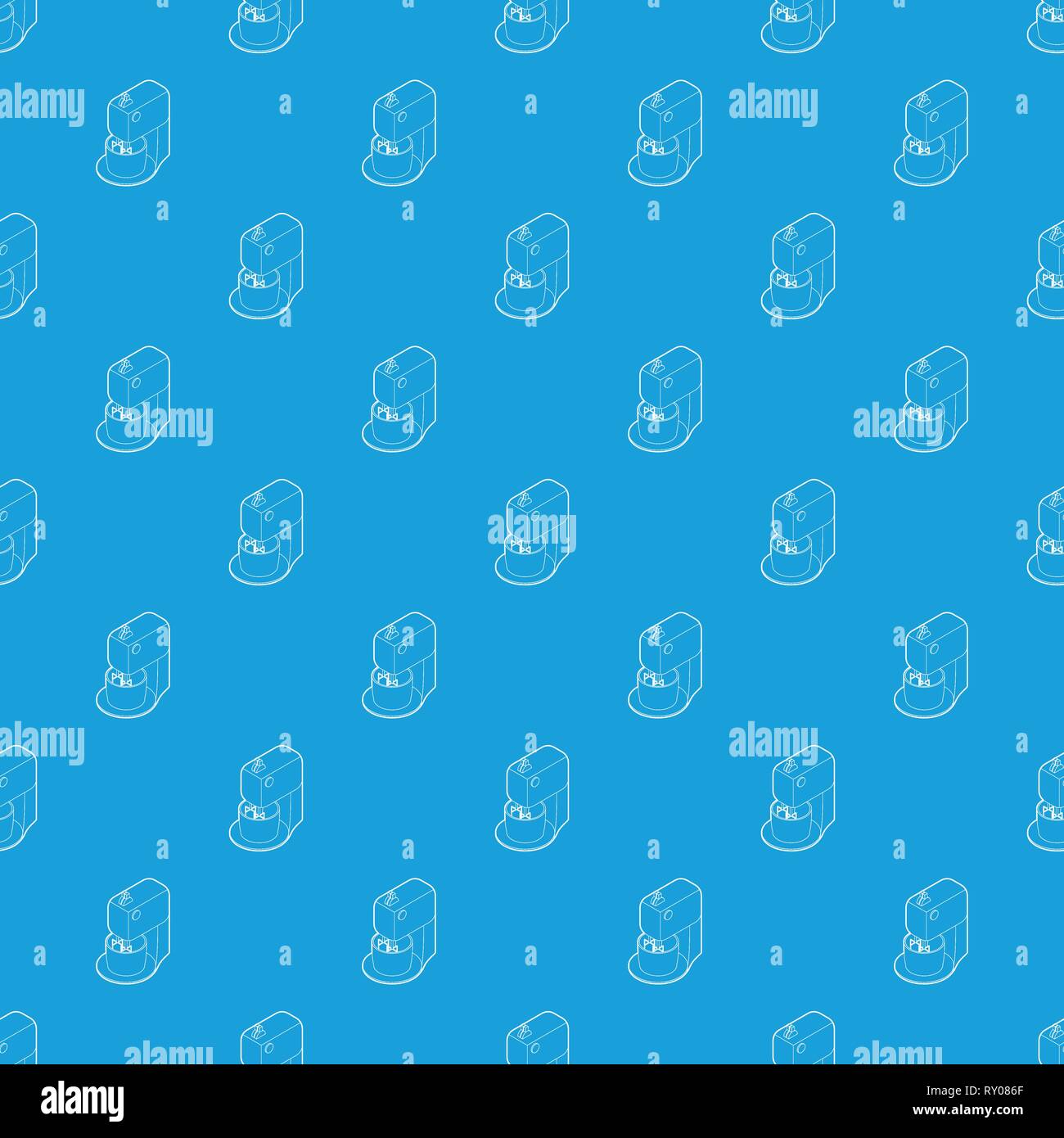 Kitchen mixer pattern vector seamless blue Stock Vector