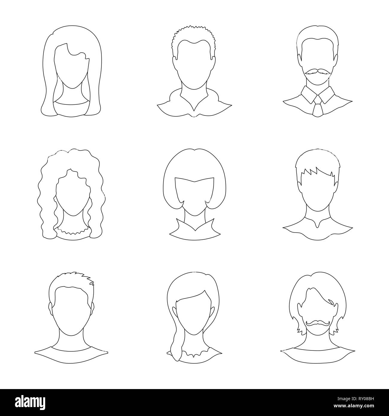 Isolated object of professional and photo logo. Set of professional and profile vector icon for stock. Stock Vector