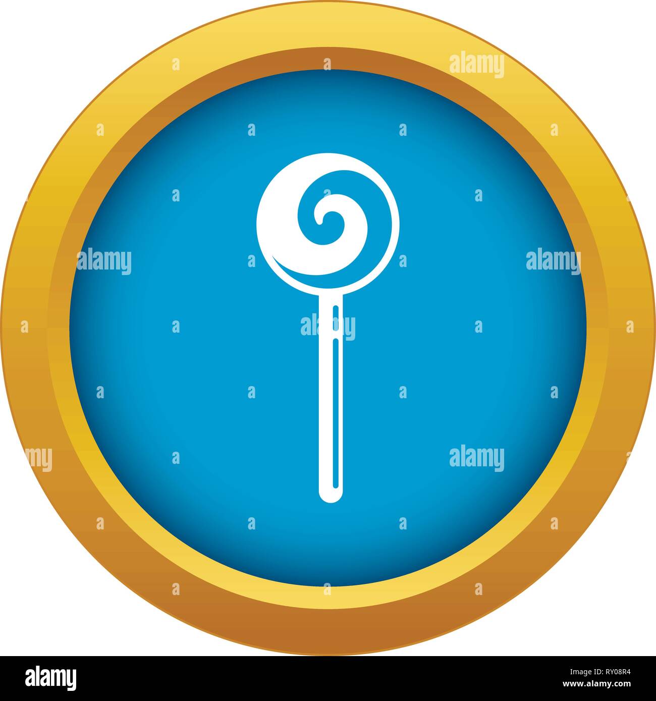 Swirl candy icon blue vector isolated Stock Vector Image & Art - Alamy