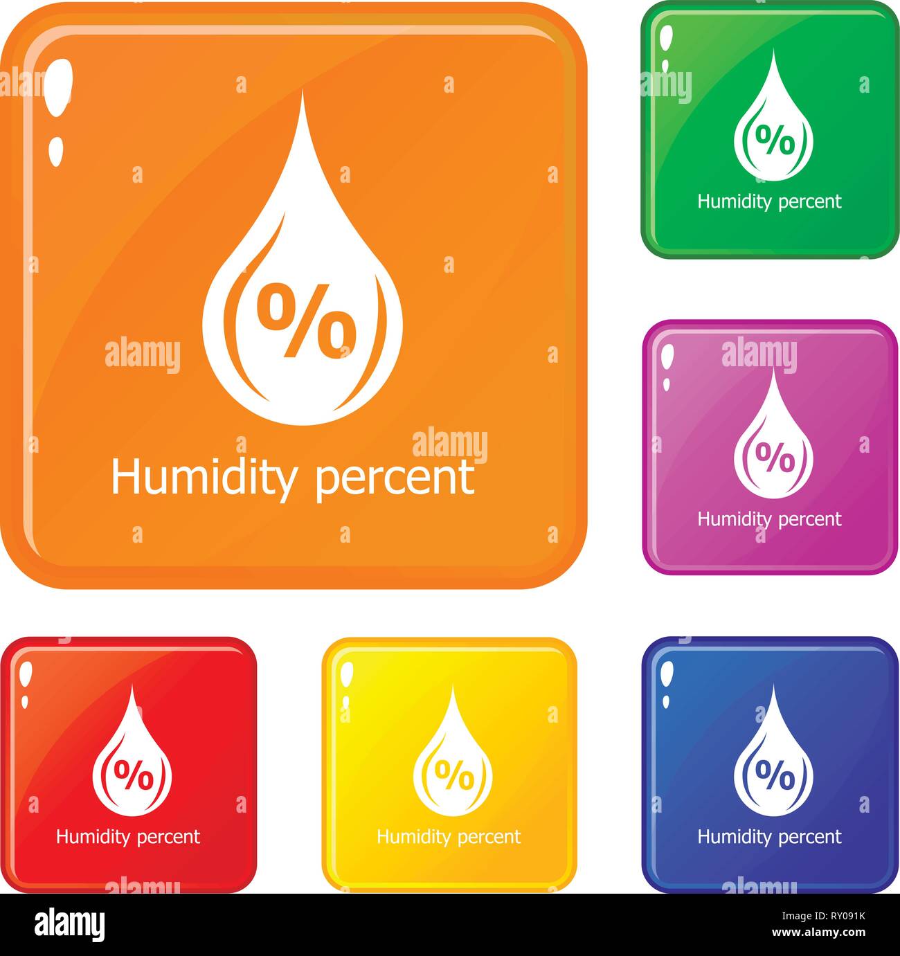 Humidity sensor icon set hi-res stock photography and images - Alamy