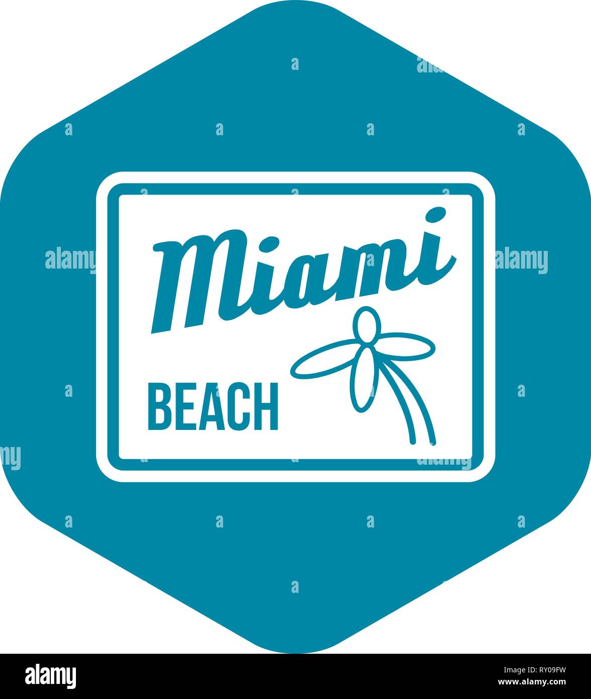 Miami beach icon, simple style Stock Vector Image & Art - Alamy