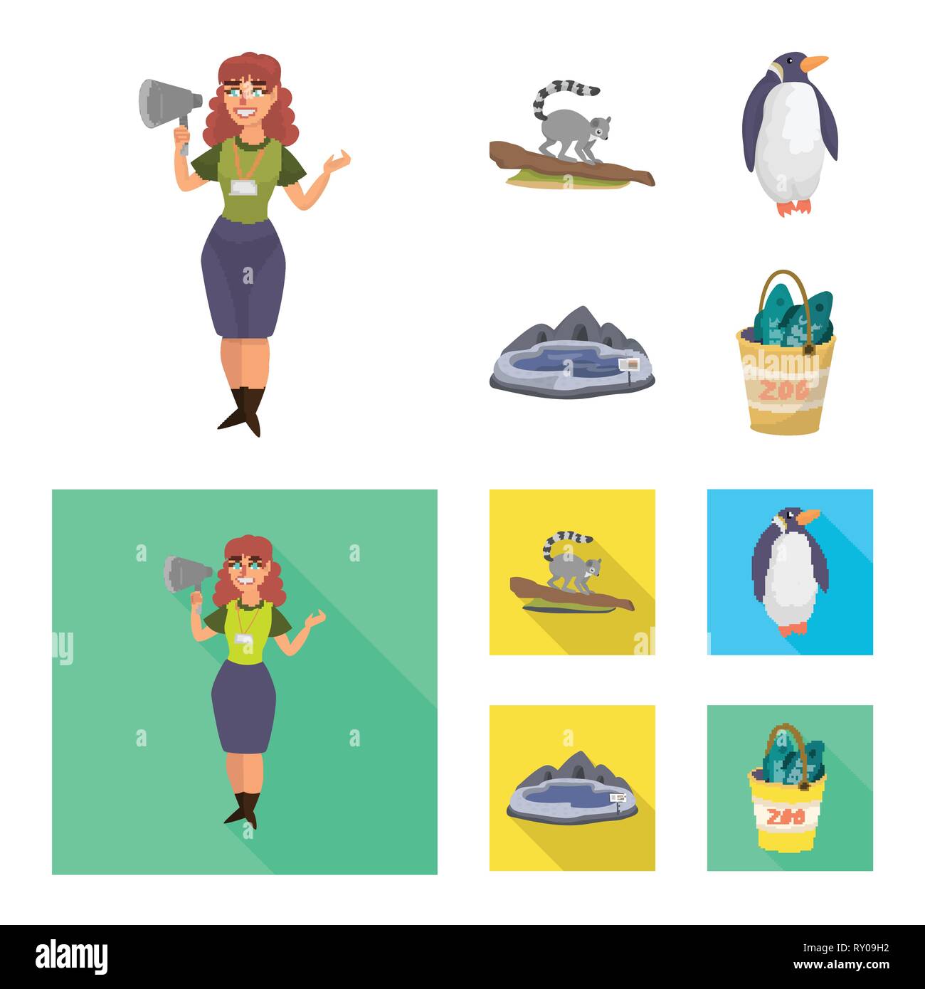 zookeeper,lemur,penguin,lake,bucket,woman,monkey,white,pool,fish,megaphone,Africa,cute,water,full,worker,tree,wild,stone,fishing,keeper,tropical,north,swimming,crucian,message,winter,pond,carp,utensil,nature,fun,fauna,entertainment,zoo,park,safari,animal,forest,flora,set,vector,icon,illustration,isolated,collection,design,element,graphic,sign Vector Vectors , Stock Vector