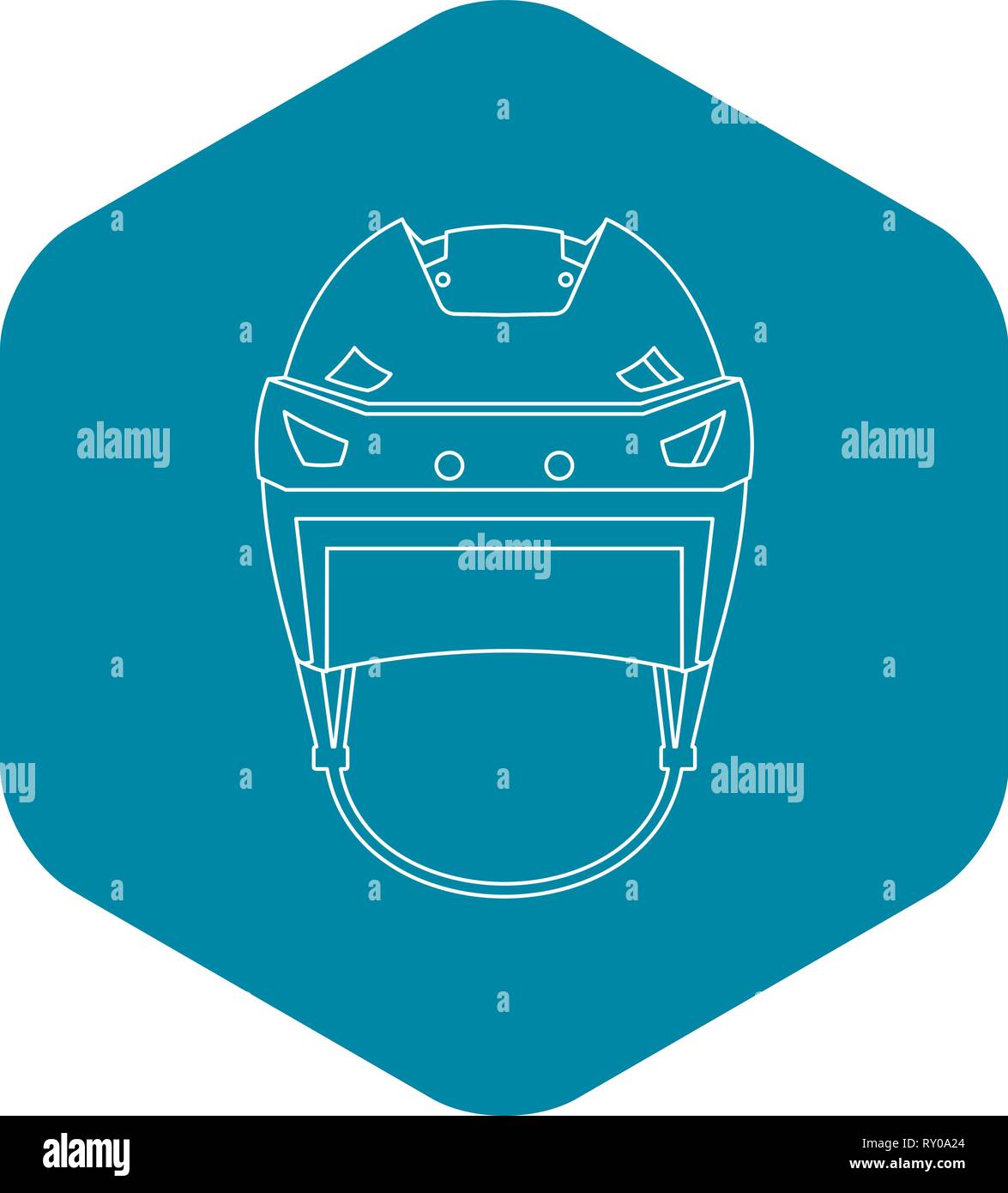 Hockey helmet icon, outline style Stock Vector Image & Art - Alamy