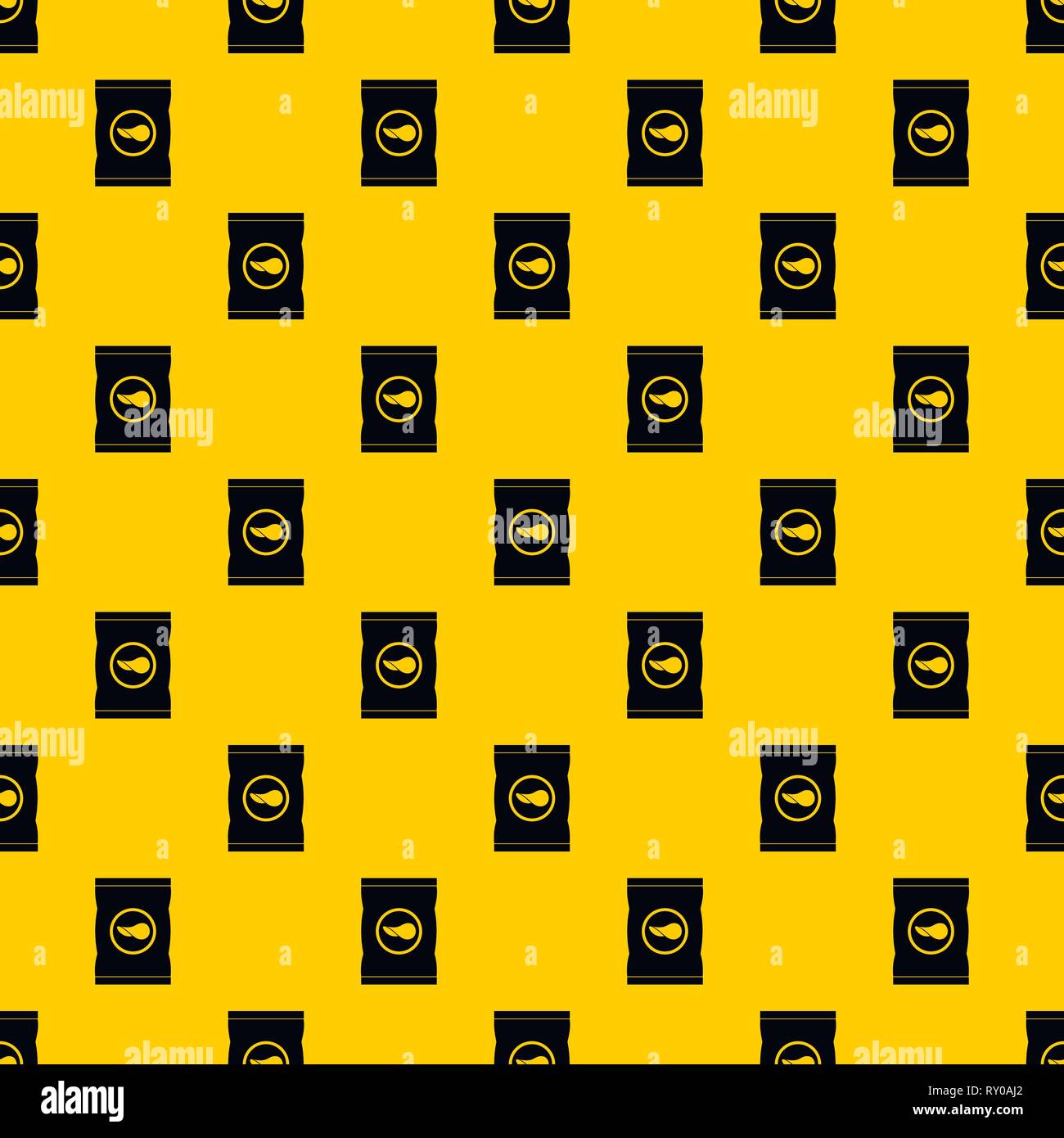 Chips plastic bag pattern vector Stock Vector