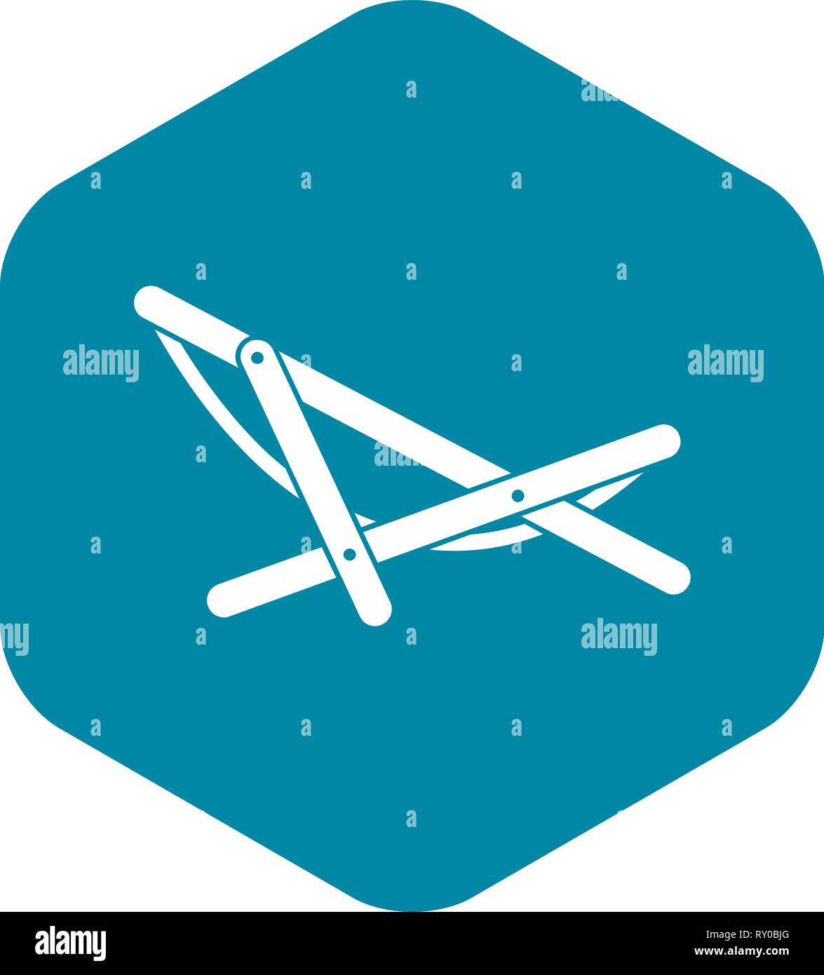 Beach chaise icon, simple style Stock Vector Image & Art - Alamy