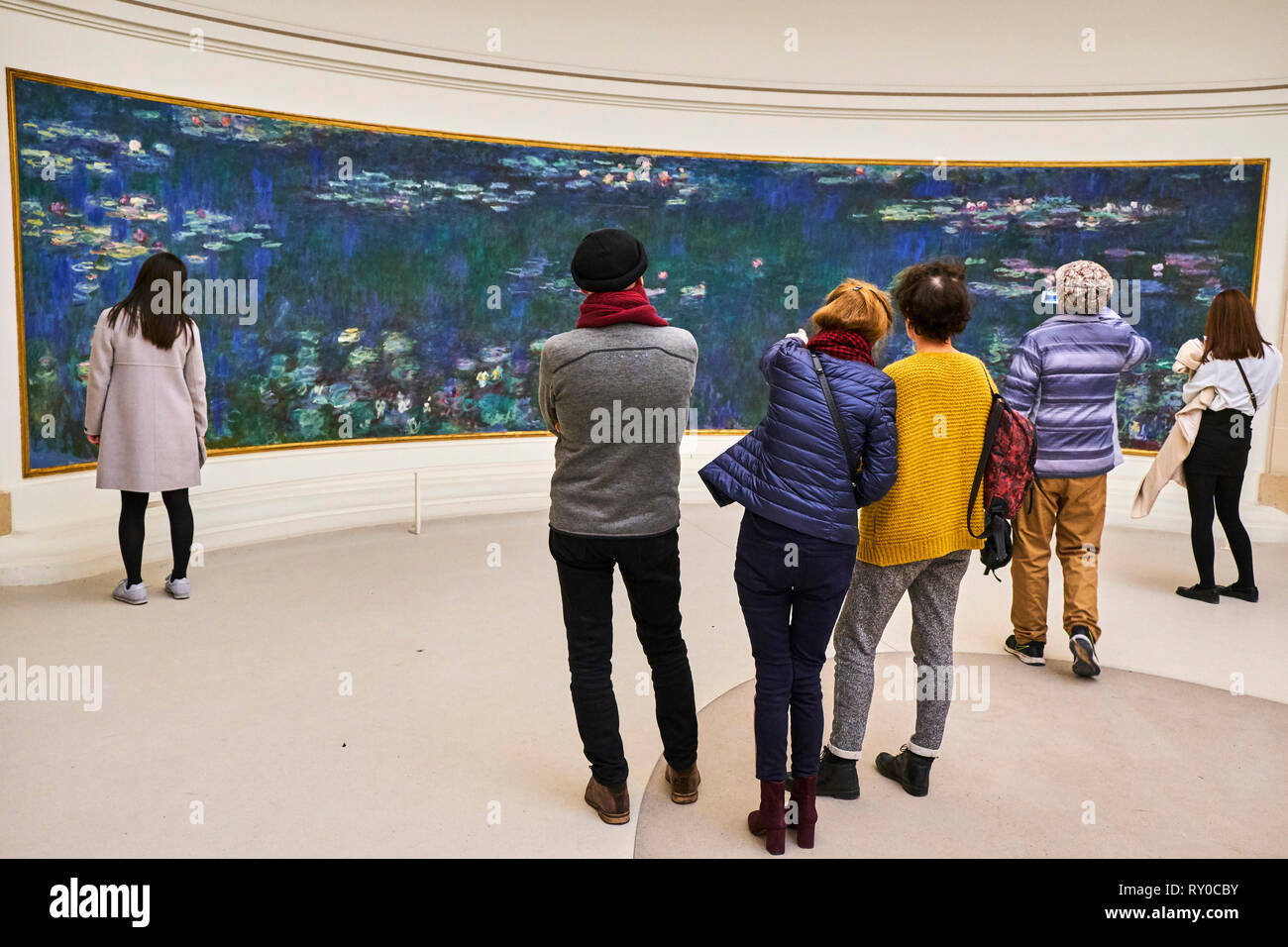 France Paris Les Tuileries Museum Of Orangerie Nympheas By Claude Monet Stock Photo Alamy