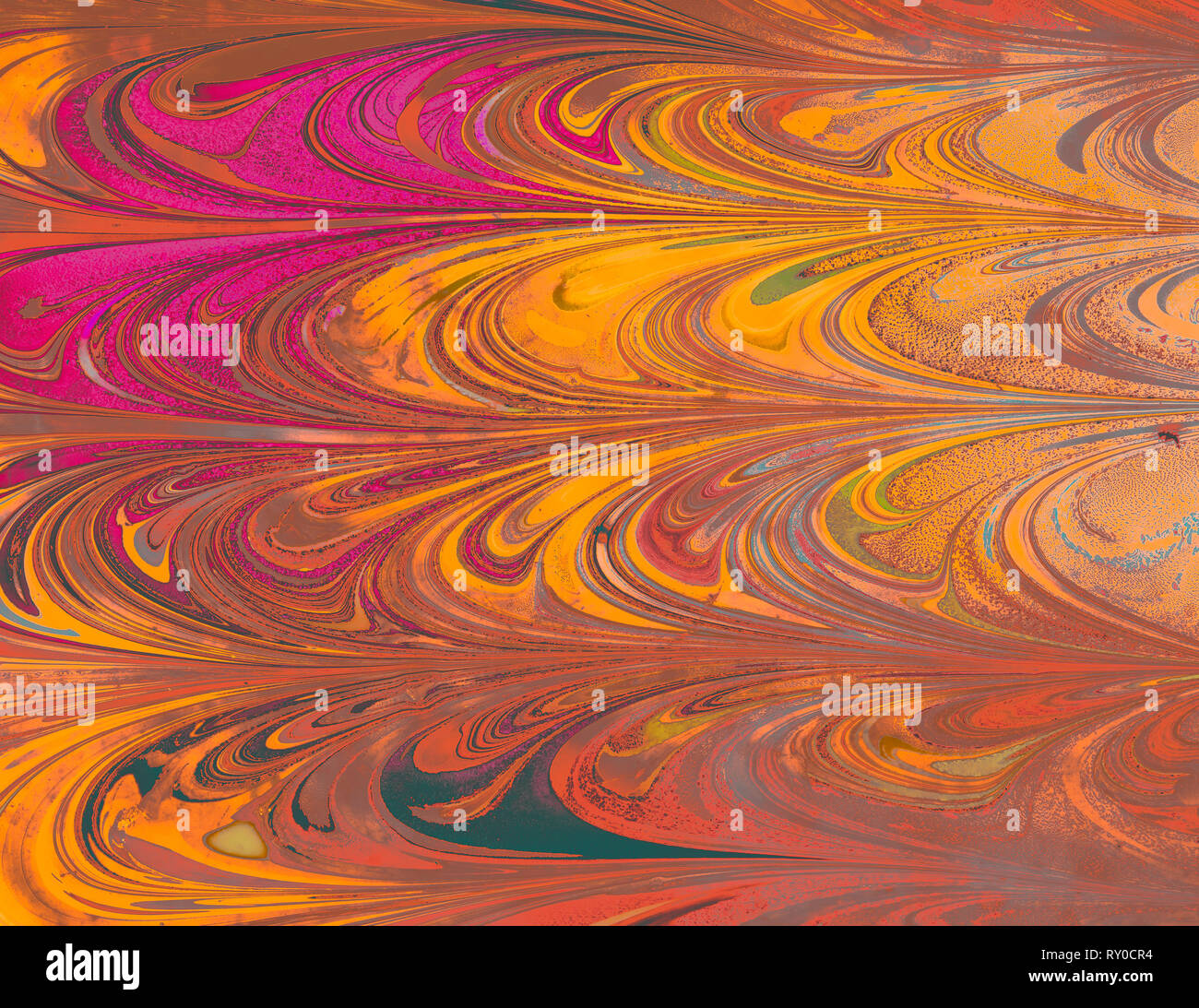 Traditional Ottoman Turkish abstract marbling art patterns as ...