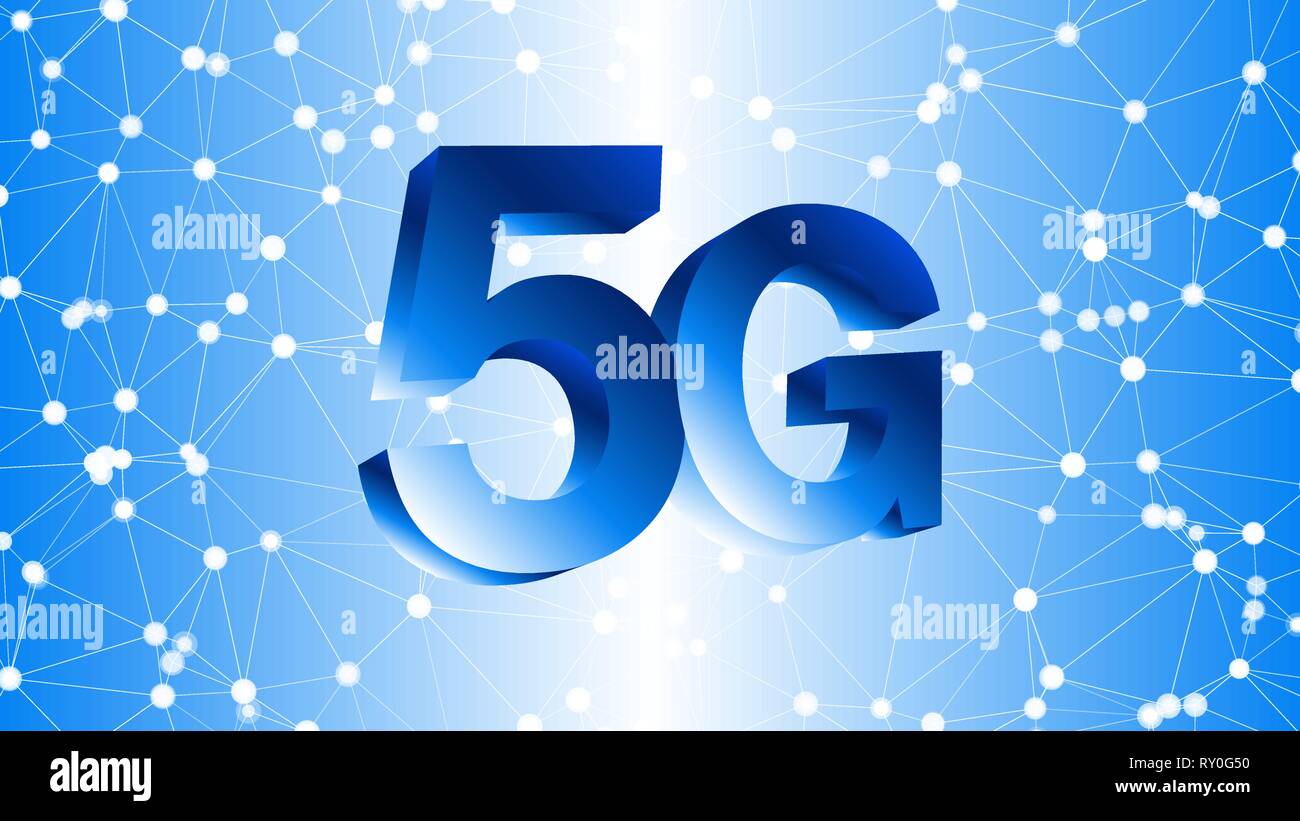 5G technology news vector illustration Stock Vector