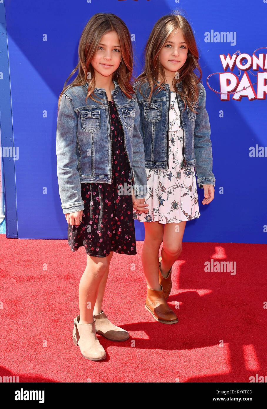 WESTWOOD, CA - MARCH 10: Ava Marie Clements and Leah Rose Clements