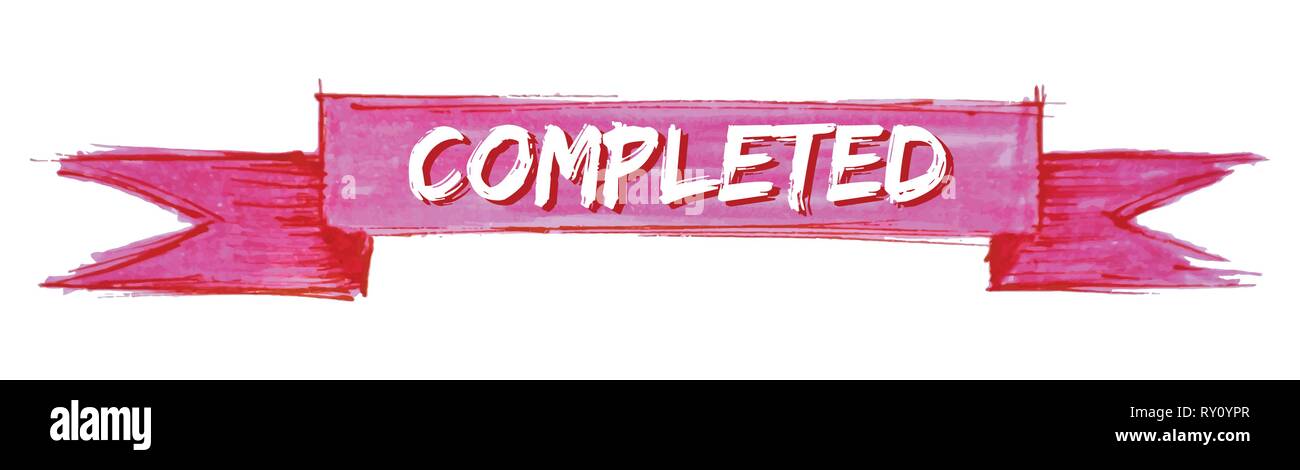 completed hand painted ribbon sign Stock Vector Image & Art - Alamy