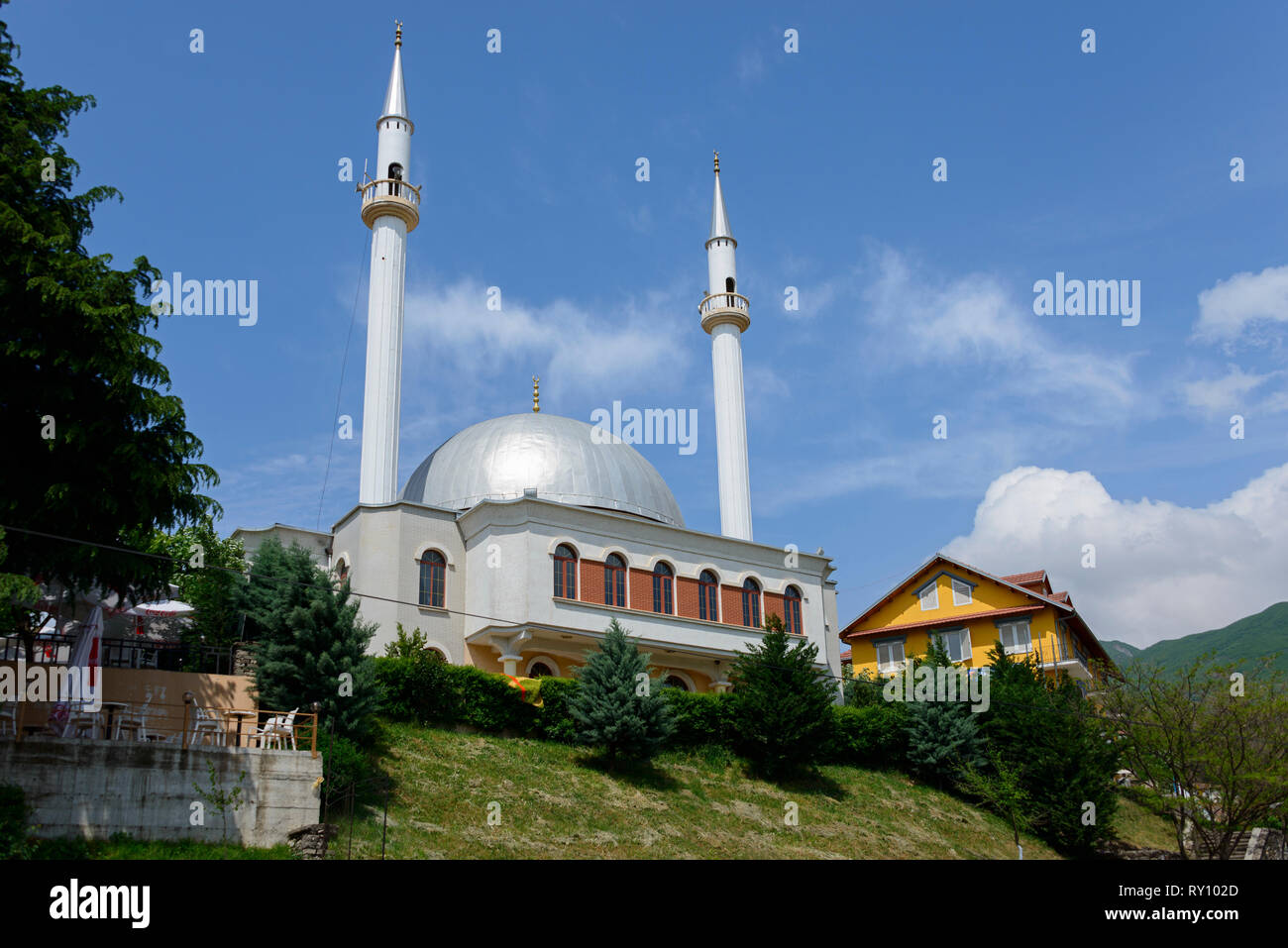 Mosque, Peshkopi, Albania Stock Photo