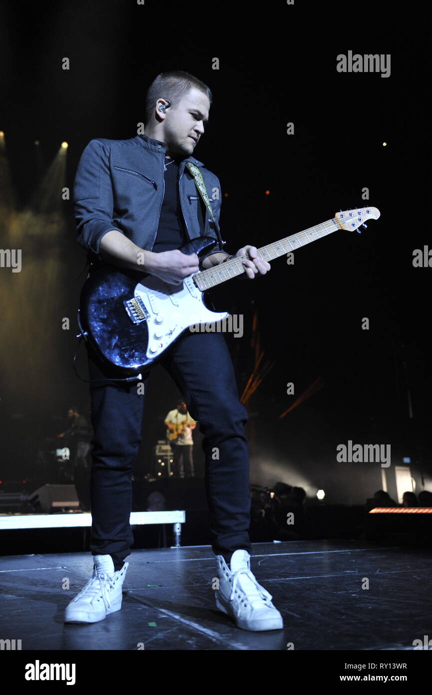 Glasgow, UK. 10th Mar, 2019. Hunter Hayes performs at the Country To Country Music Festival at the Hydro Arena in Glasgow. Credit: Colin Fisher/Alamy Live News Stock Photo