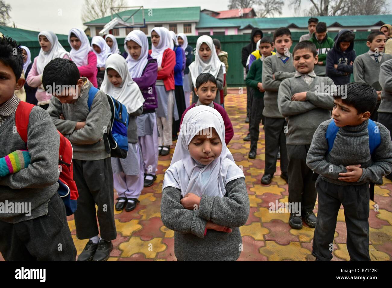 School morning assembly india hi-res stock photography and images - Alamy