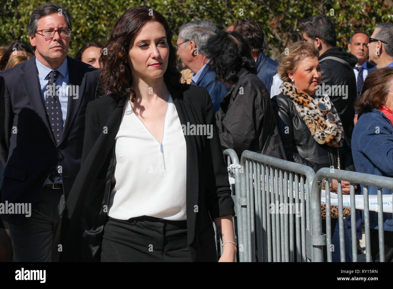 Madrid, Spain. 11th Mar 2019. Isabel Diaz-Ayuso seen attending the event of the The Association of Victims of Terrorism (AVT) in the El Retiro Park in memory of the victims of the attacks of March 11, 2004. Credit: Jesús Hellin/Alamy Live News Stock Photo