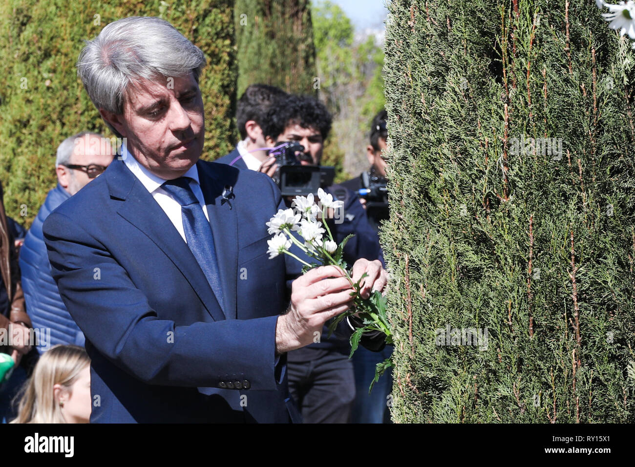Madrid, Spain. 11th Mar 2019. Angel Garrido seen attending the event of the The Association of Victims of Terrorism (AVT) in the El Retiro Park in memory of the victims of the attacks of March 11, 2004. Credit: Jesús Hellin/Alamy Live News Stock Photo