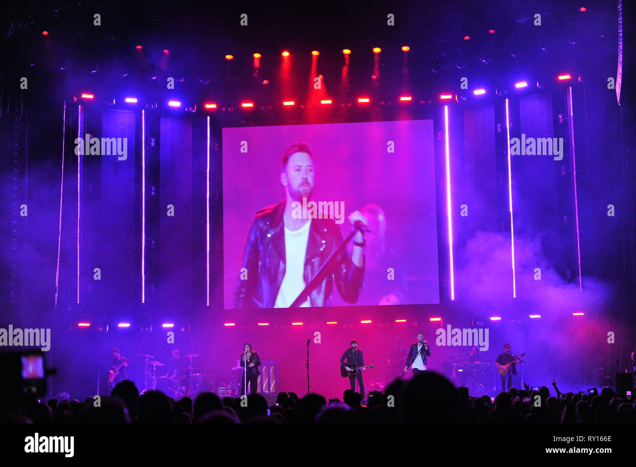 Glasgow, UK. 10 March 2019. Lady Antebellum performs at the Country To Country Music Festival at the Hydro Arena in Glasgow. Credit: Colin Fisher/Alamy Live News Stock Photo