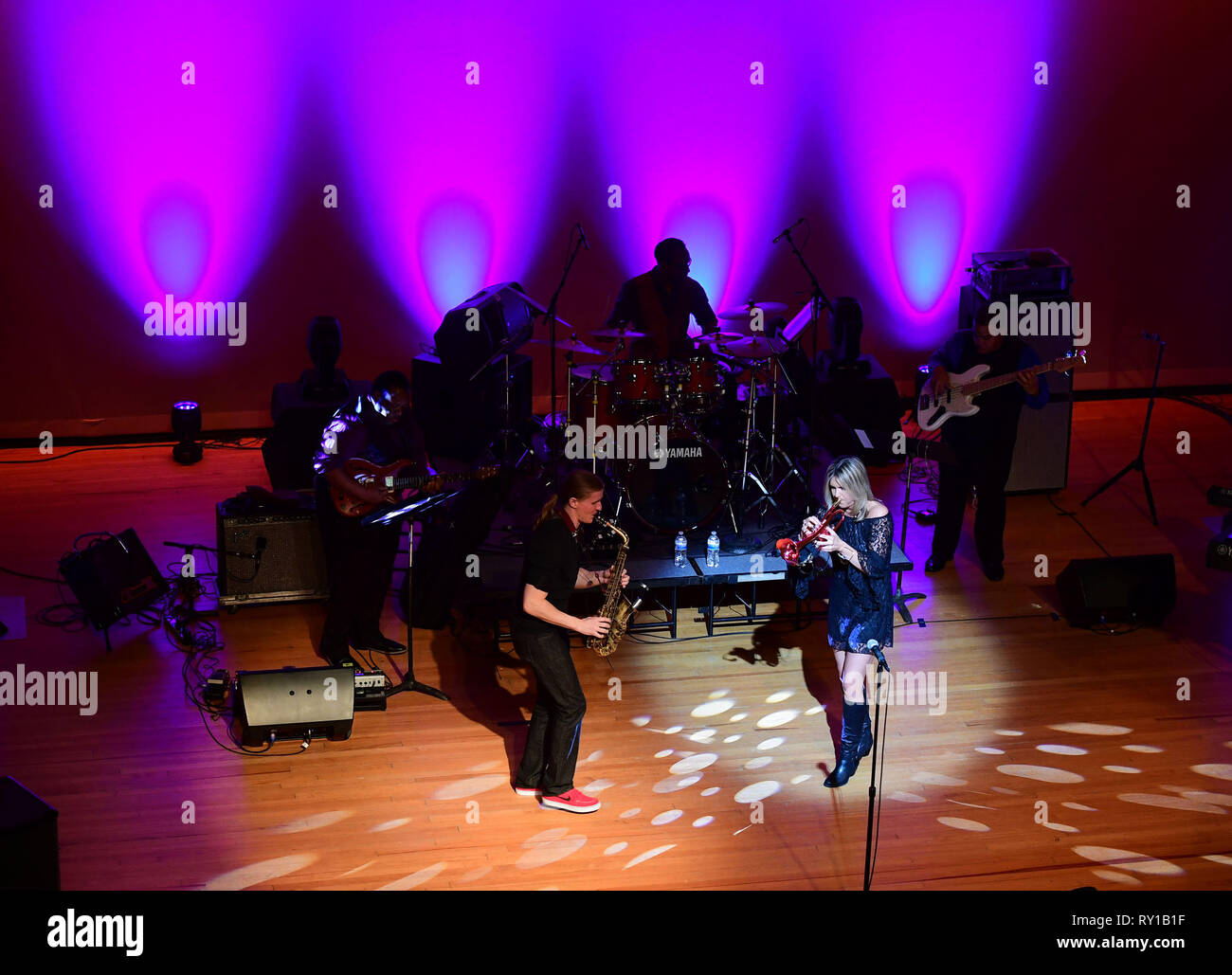 March 8, 2019 - CINDY BRADLEY plays some smooth jazz at the ATUCKS ...