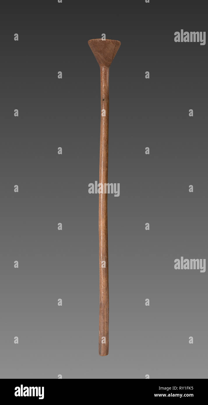 Wooden Staff or Support, Middle Kingdom, Dynasty 11-12, 2040-1914 BC. Egypt, Middle Kingdom, Dynasty 11-12, 2040-1814 BC. Wood; overall: 52.1 cm (20 1/2 in Stock Photo
