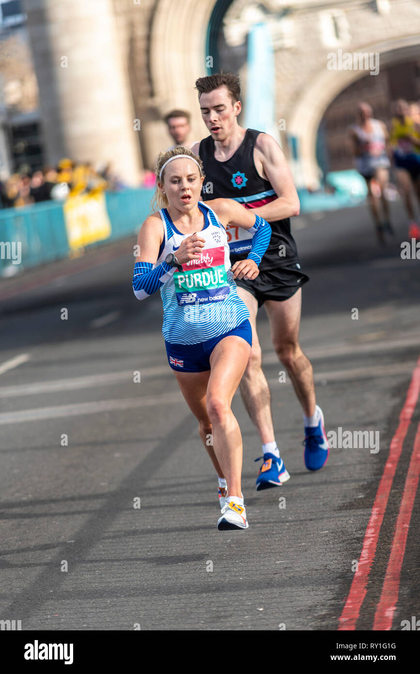 Charlotte Purdue running in the Vitality Big Half half marathon