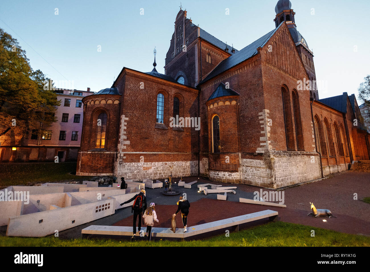 Doma laukums cathedral square riga hires stock photography and images