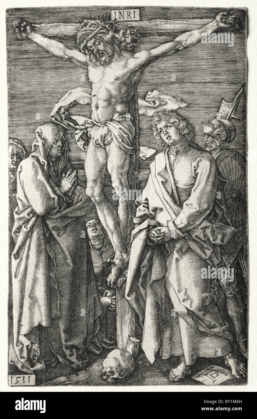 The Crucifixion, 1511. Albrecht Dürer (German, 1471-1528). Engraving Stock Photo