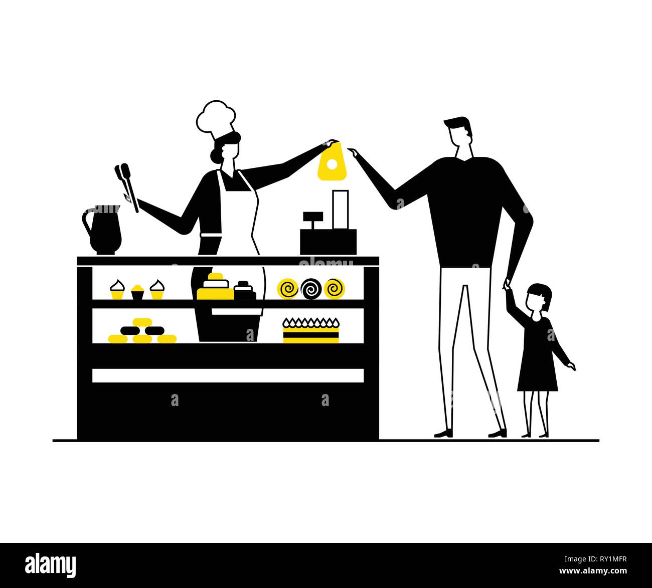Bakery shop - modern vector flat design style illustration Stock Vector ...