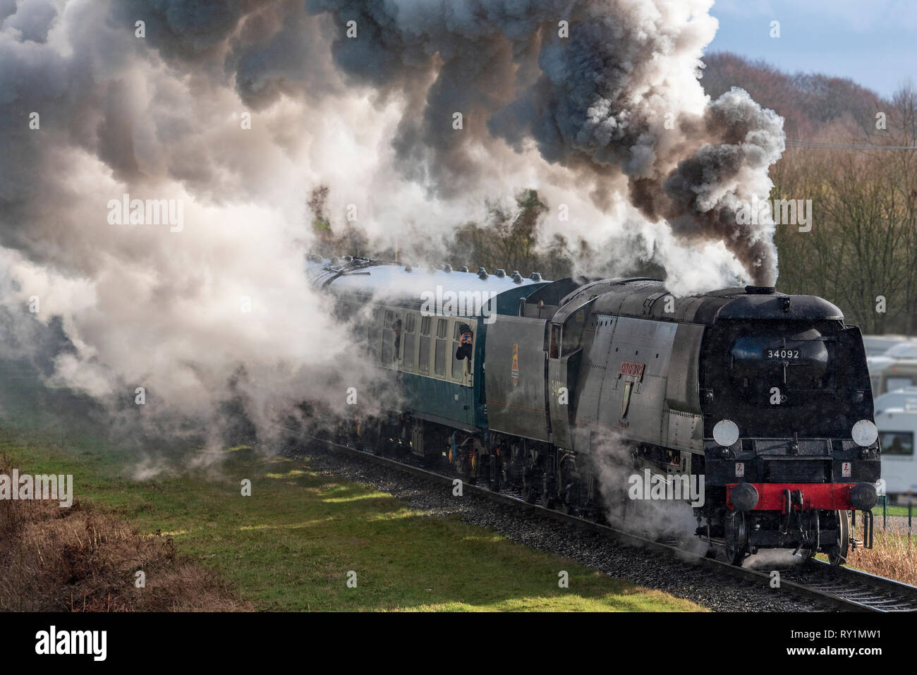Esat Lancashire railway Spring steam gala 2019. Stock Photo