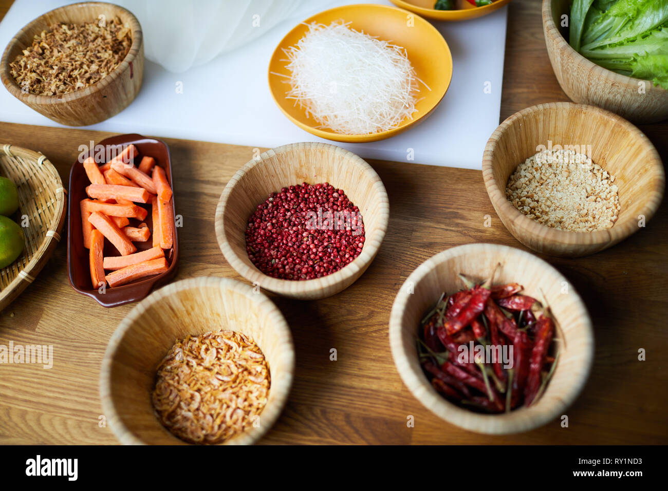 Spicy Ingredients Background Stock Photo Alamy