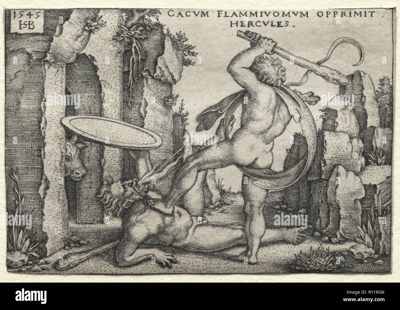 The Labors of Hercules Hercules Killing the Giant Cacus, 1545. Hans