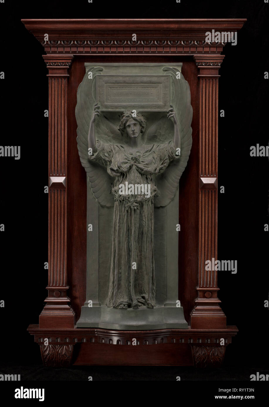 Amor Caritas, modeled 1898, cast after 1898. Augustus Saint-Gaudens (American, 1848-1907). Bronze; overall: 101 x 45.2 cm (39 3/4 x 17 13/16 in Stock Photo