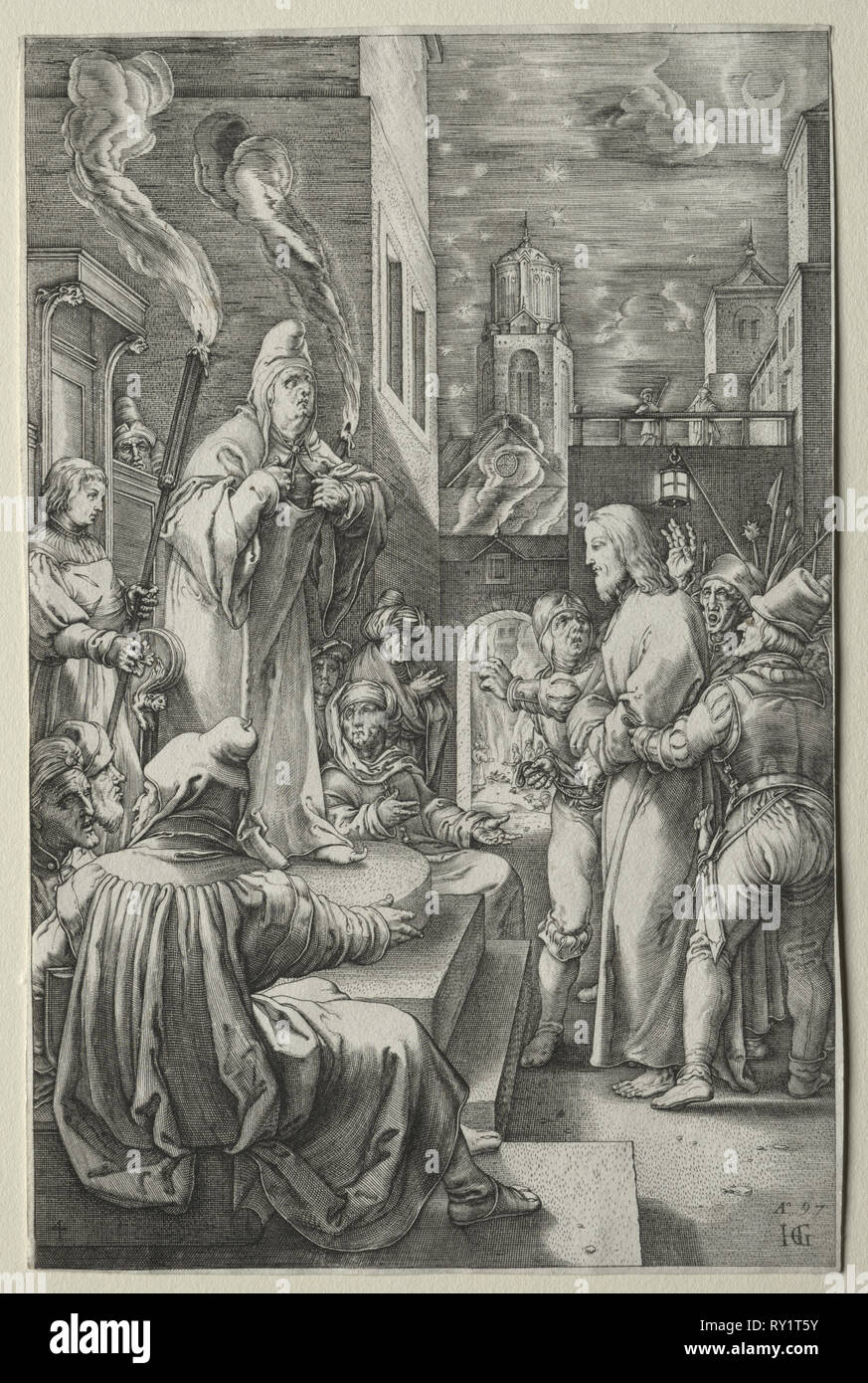 The Passion. Hendrick Goltzius (Dutch, 1558–1617). Engraving Stock Photo