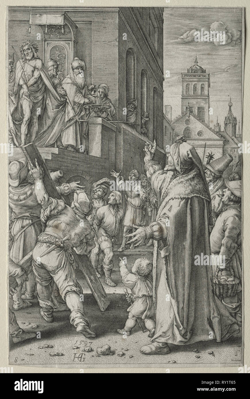 The Passion. Hendrick Goltzius (Dutch, 1558–1617). Engraving Stock Photo