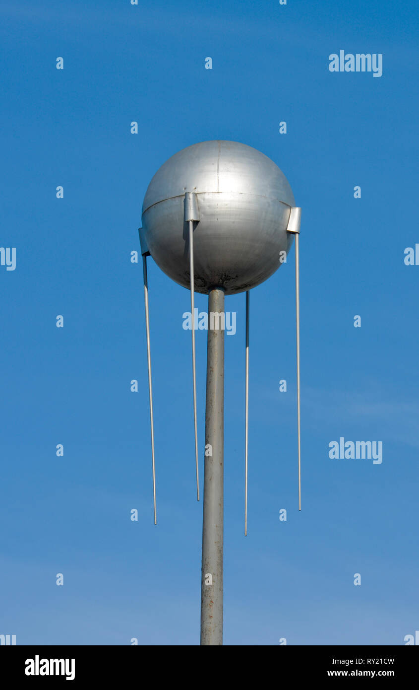 Satellit Sputnik, Cafe Moskau, Karl-Marx-Allee, Mitte, Berlin, Deutschland Stock Photo