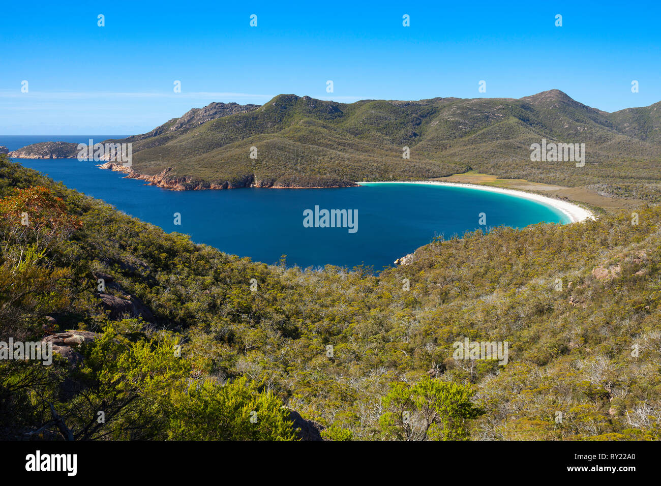 Wineglass Bay - Freycinet National Park - Tasmania Stock Photo